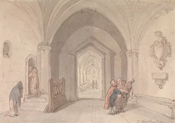 Scène dans un monastère